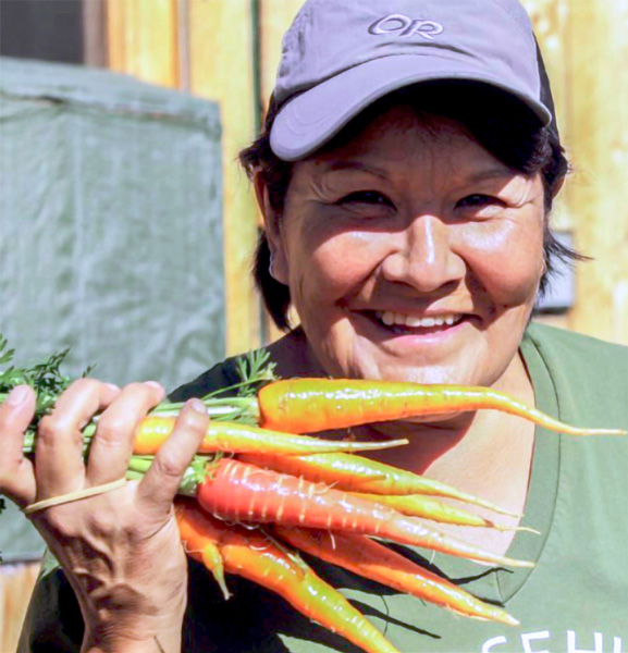 Norma Blanchard is working her second summer at the farm