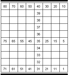 &Eacute;tendue quadrill&eacute; &agrave; 80 sections