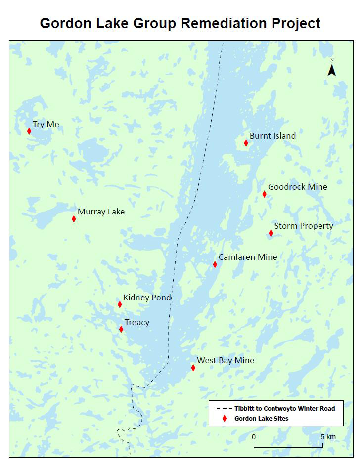 Map of the 9 project sites