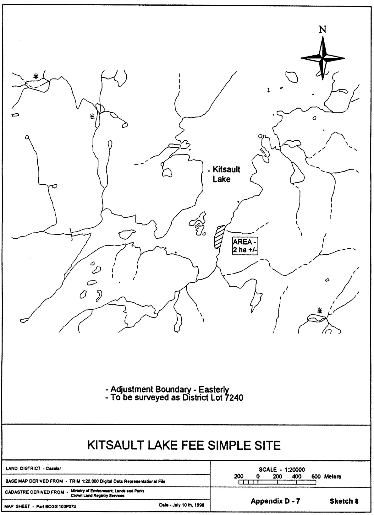 Sketch of Kitsault Lake